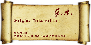 Gulyás Antonella névjegykártya
